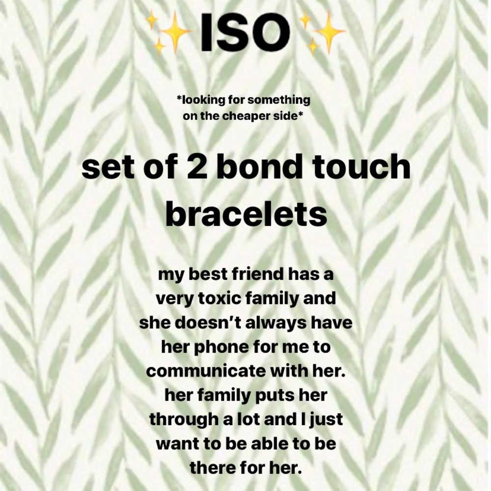 ISO  Set of two bond touch braclets